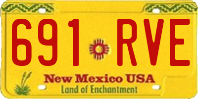 NM license plate 691RVE