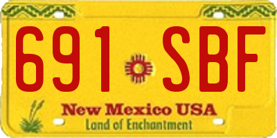 NM license plate 691SBF