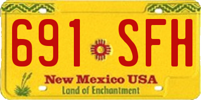NM license plate 691SFH