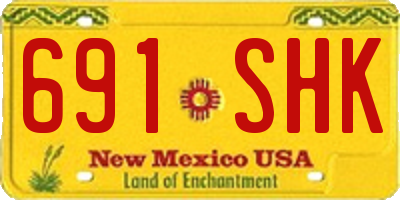 NM license plate 691SHK