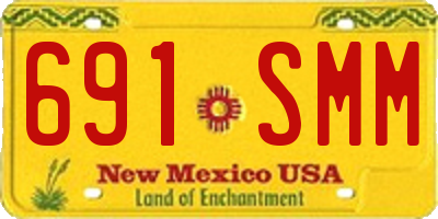 NM license plate 691SMM