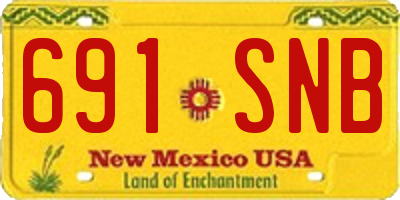 NM license plate 691SNB