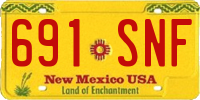 NM license plate 691SNF