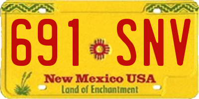 NM license plate 691SNV