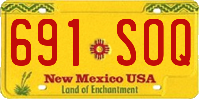 NM license plate 691SOQ