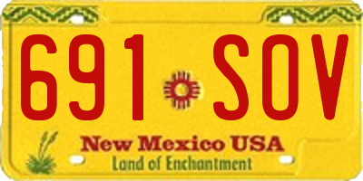 NM license plate 691SOV