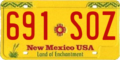 NM license plate 691SOZ
