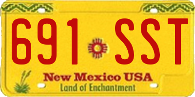 NM license plate 691SST