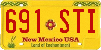 NM license plate 691STI