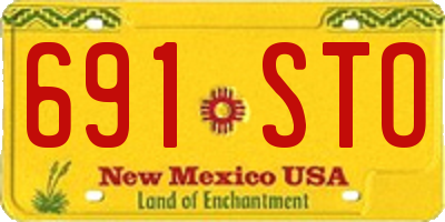 NM license plate 691STO