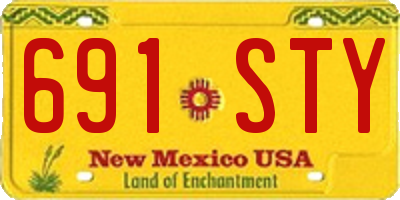 NM license plate 691STY