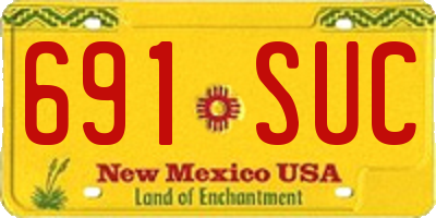 NM license plate 691SUC