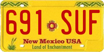 NM license plate 691SUF