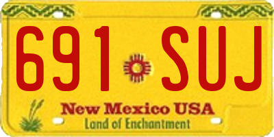 NM license plate 691SUJ