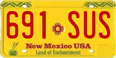 NM license plate 691SUS