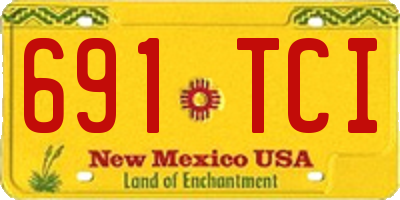 NM license plate 691TCI