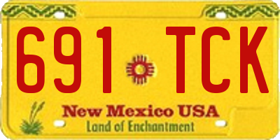 NM license plate 691TCK