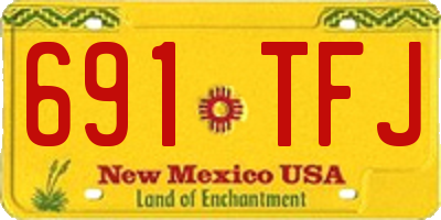 NM license plate 691TFJ