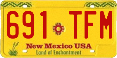 NM license plate 691TFM