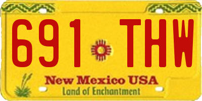 NM license plate 691THW