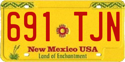 NM license plate 691TJN
