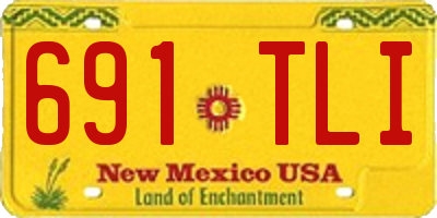 NM license plate 691TLI