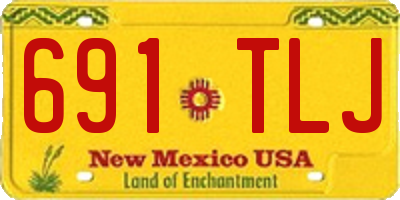 NM license plate 691TLJ