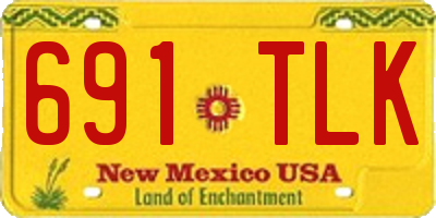 NM license plate 691TLK