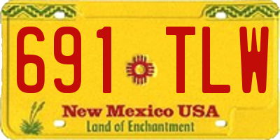 NM license plate 691TLW