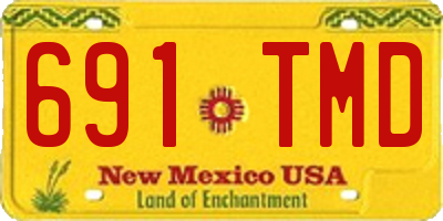 NM license plate 691TMD