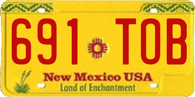 NM license plate 691TOB