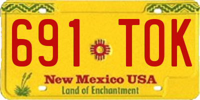 NM license plate 691TOK