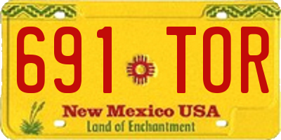 NM license plate 691TOR