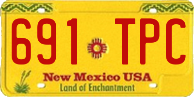 NM license plate 691TPC