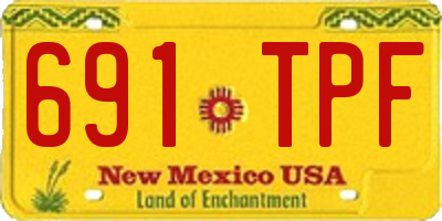 NM license plate 691TPF