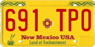 NM license plate 691TPO