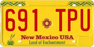 NM license plate 691TPU
