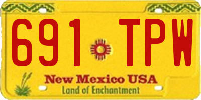 NM license plate 691TPW