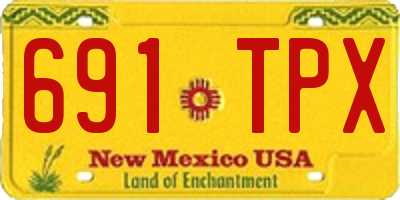 NM license plate 691TPX