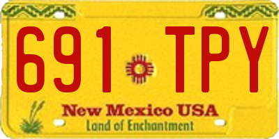 NM license plate 691TPY