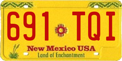 NM license plate 691TQI