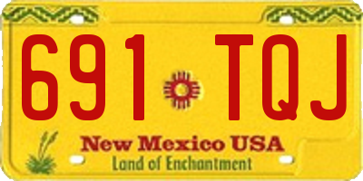NM license plate 691TQJ