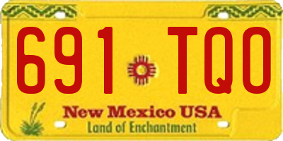 NM license plate 691TQO