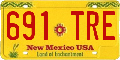 NM license plate 691TRE