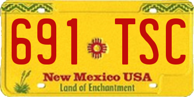 NM license plate 691TSC