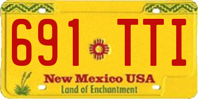 NM license plate 691TTI