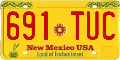 NM license plate 691TUC