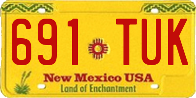 NM license plate 691TUK