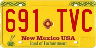 NM license plate 691TVC