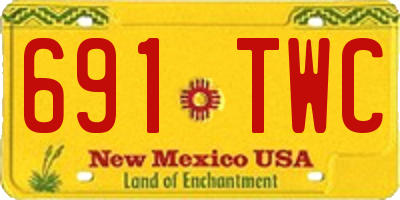 NM license plate 691TWC